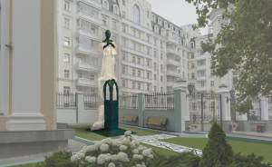 ​На Остоженке открыли памятник Галине Вишневской