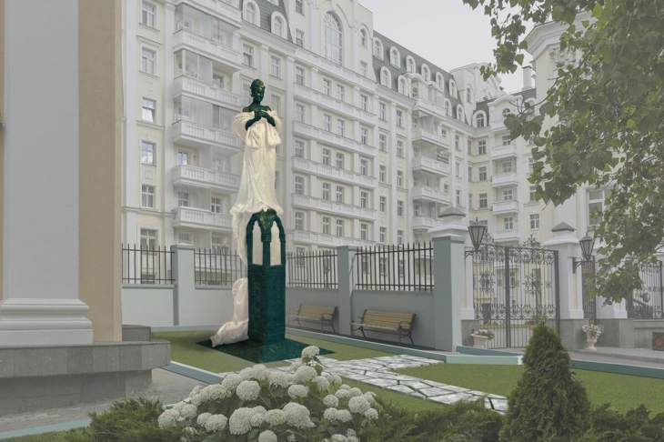 ​На Остоженке открыли памятник Галине Вишневской